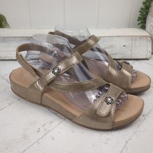 Romika Sandals Womens Size 41 US 10 Fidschi 54 Bronze Flowers Buffalino Kombi